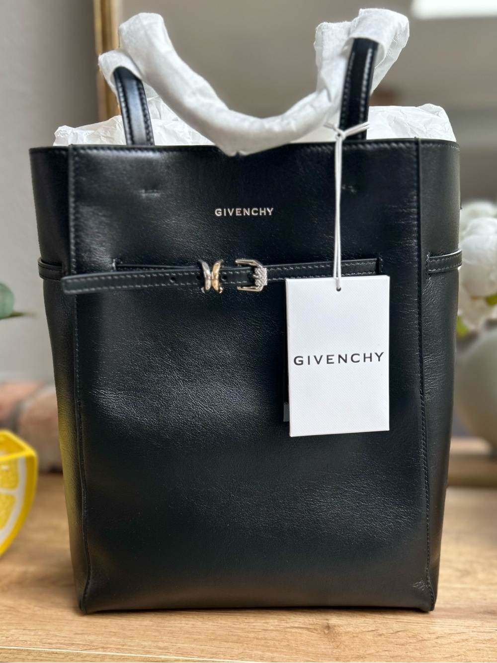 NEW - Givenchy Vouyou Small Tote with Dual Tone Buckle Accent